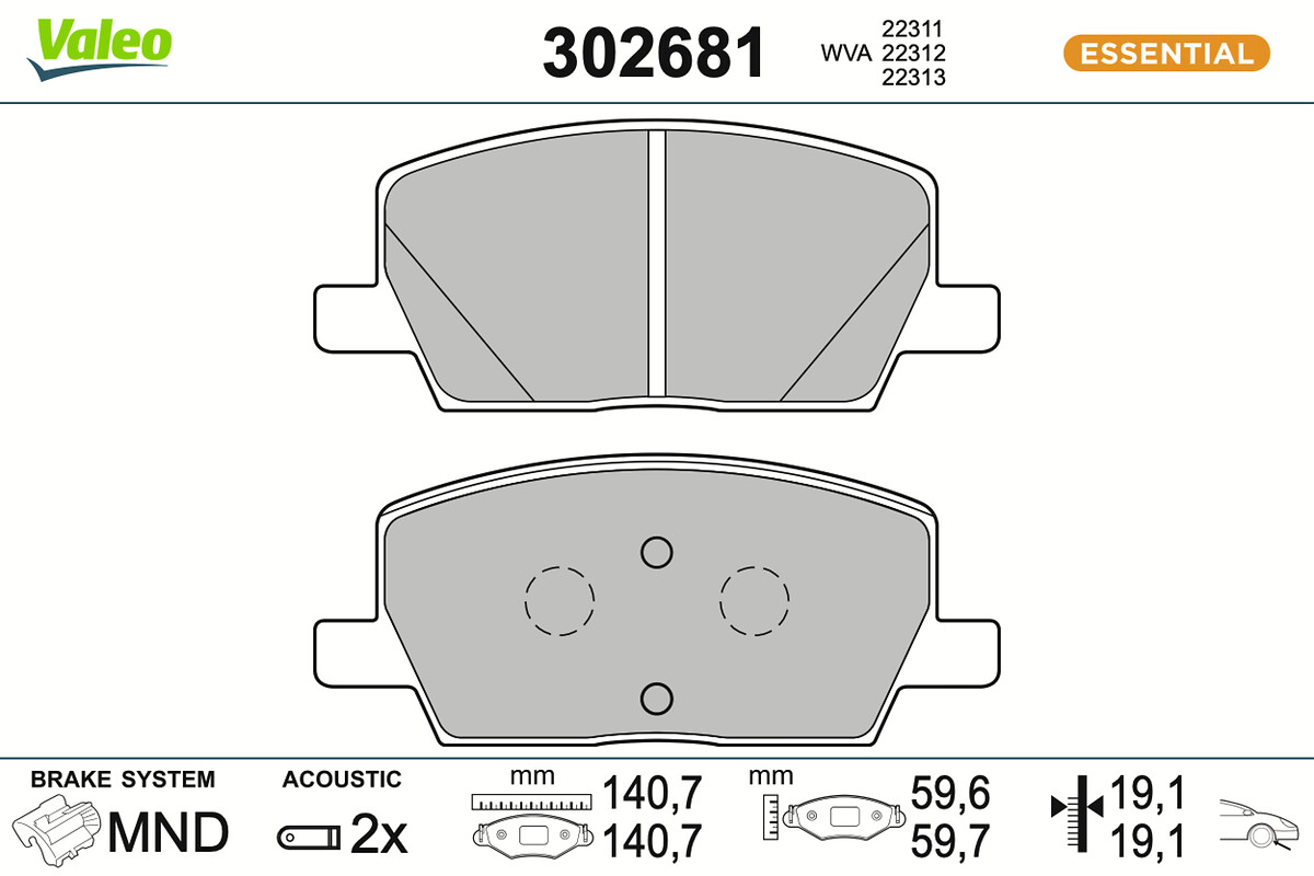 BRAKE PADS FIRST OPEL MOKKA X FR